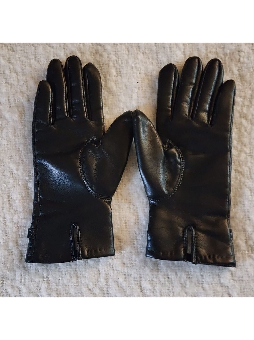 Faux soft leather glover size medium  color black - Picture 2 of 4